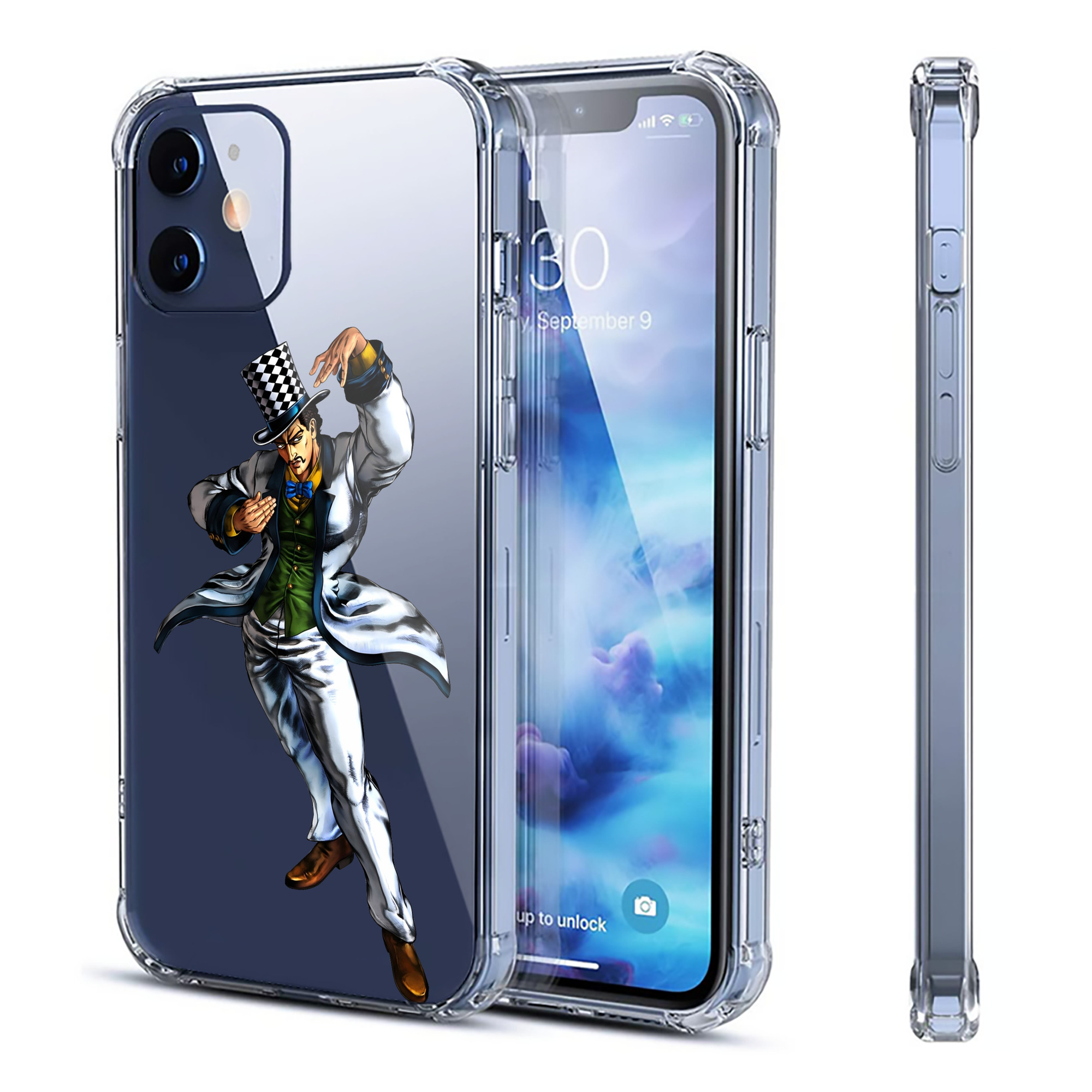 （画像用） ジョジョの奇妙な冒険 ウィル?アントニオ?ツェペリ JoJo's Bizarre Adventure Will Anthonio Zeppeli 【iPhone 12シリーズ対応】透明スマホケース（クリアソフトケース）